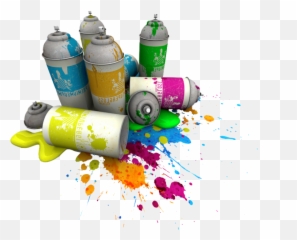 Spray Paint Cans Painting - Spray Paint Cans Png,Paint Can Png