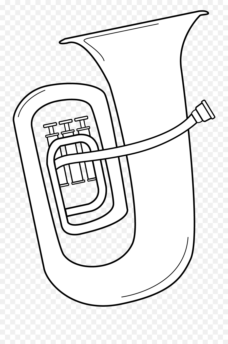 Download Vector Royalty Free Cilpart - Tuba Clipart Black And White Png,Sousaphone Png