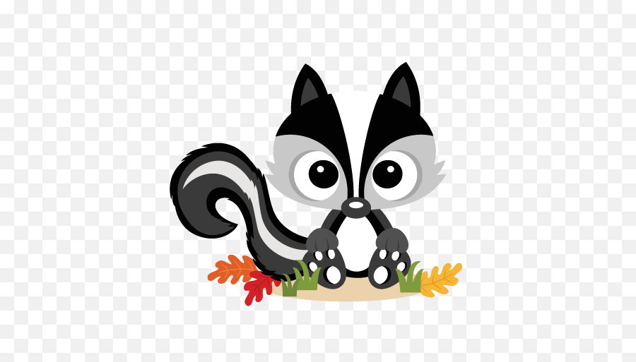 Library And Downloads Of Little Skunks - Cute Fall Fox Clipart Png,Skunk Png