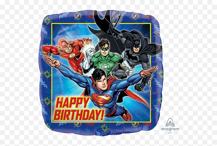 Justice League Happy Birthday Balloon - Feliz Cumpleaños Liga De La Justicia Png,Justice League Png