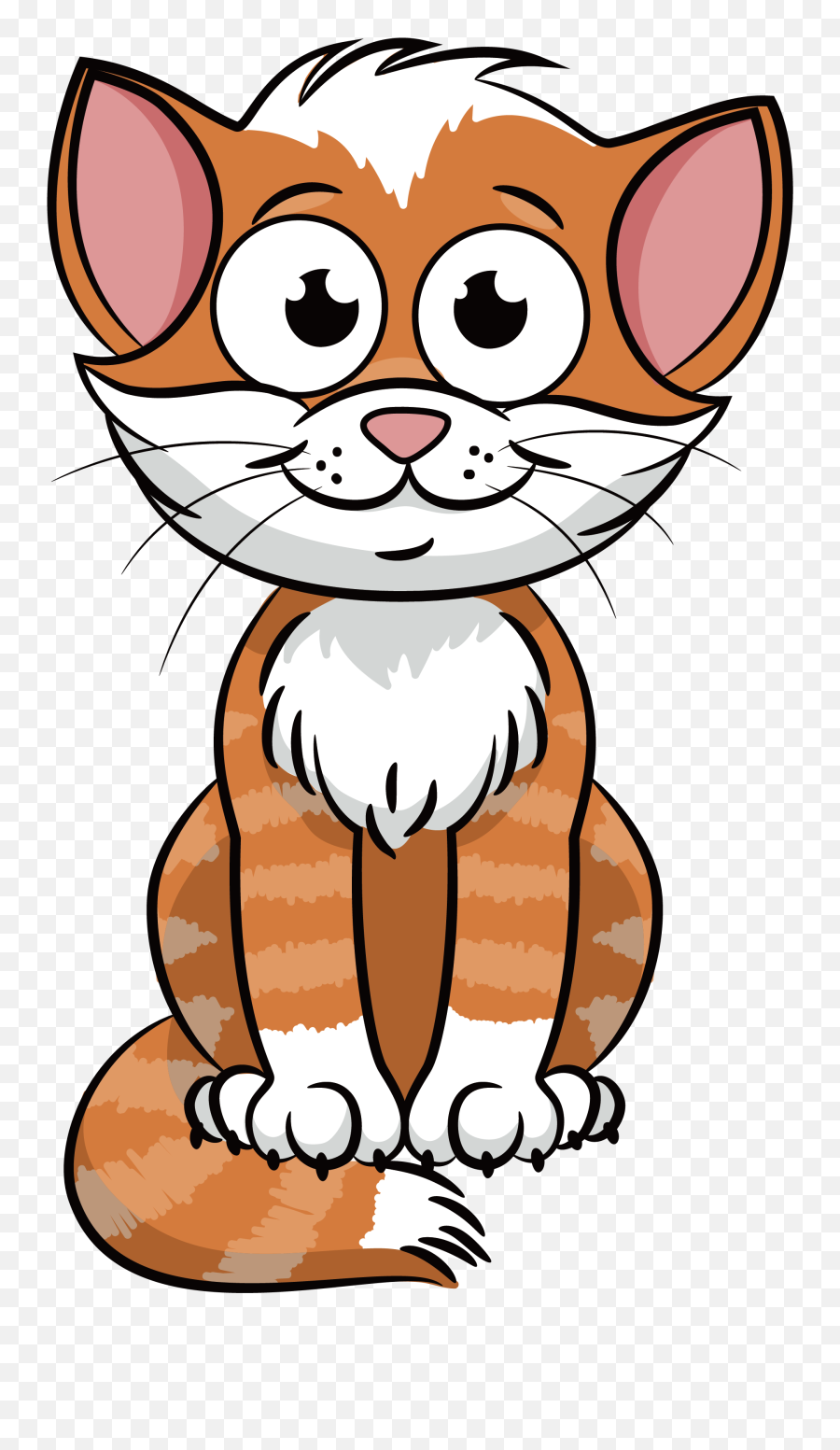 Cat Dog Kitten - Cat Cartoon Vector Png,Orange Cat Png