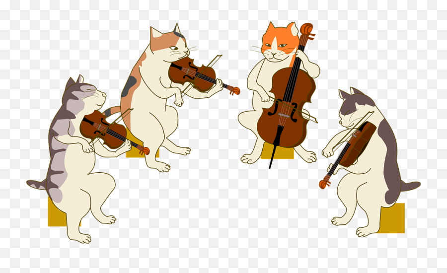 Quartet Cat Violin - Free Image On Pixabay String Quartet Cat Png,Viola Png