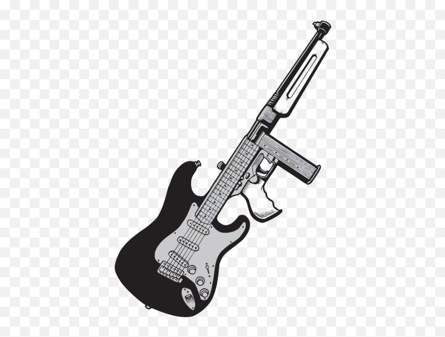 Gun Guitar Vector - Bass Guitar Png,Guitar Vector Png