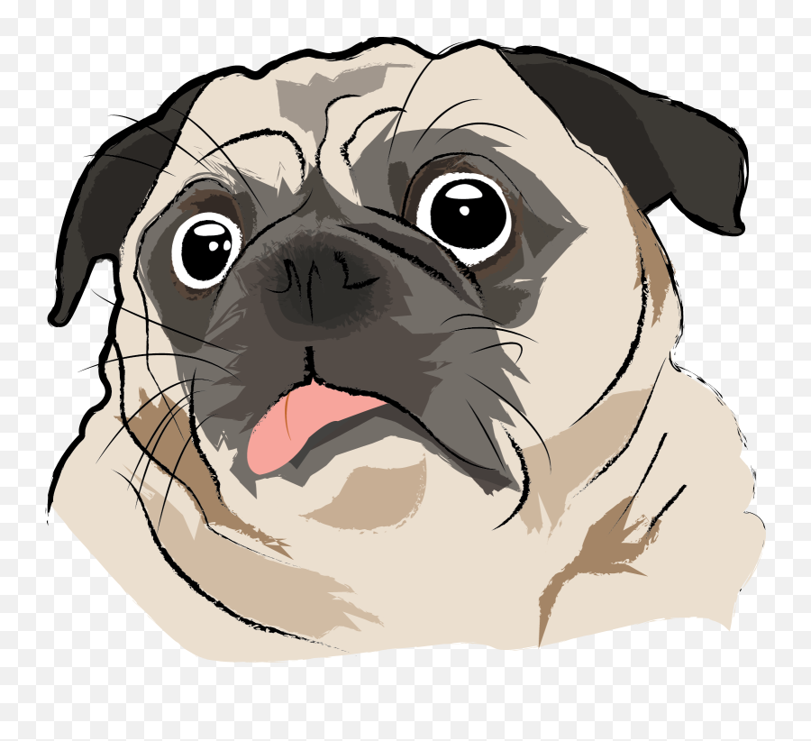 Download Pug - Dog Pug Cartoon Png,Dog Cartoon Png