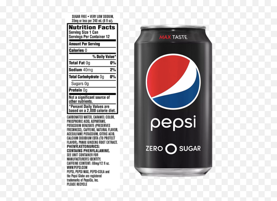 Pepsi 0 Zero 12 Fl Oz Pack - Pepsi Wild Cherry Zero Sugar Png,Pepsi Can Transparent