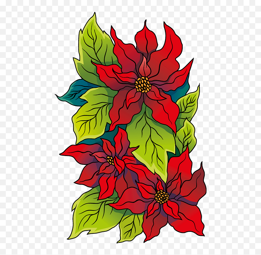 Poinsettia Clipart Free Download Transparent Png Creazilla - Poinsettia,Flower Garland Png
