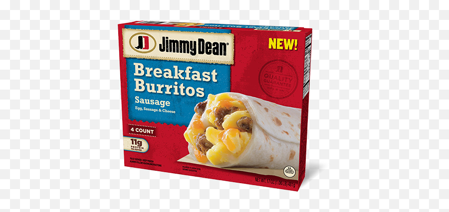Sausage Breakfast Burritos Jimmy Dean Brand - Jimmy Dean Breakfast Burrito Png,Breakfast Transparent