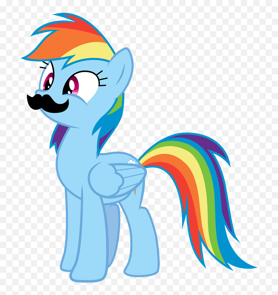Meme Mousdash Moustache Edit Rainbow - My Mlp Rainbow Dash Happy Png,Memes Transparent Background