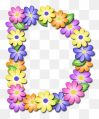 Free Pastel Floral Digi Scrapbook - Flower Alphabet Letter Art Png,D Png