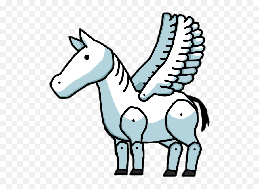 Scribblenauts Pegasus Transparent Png - Stickpng Scribblenauts Horse Png,Pegasus Png