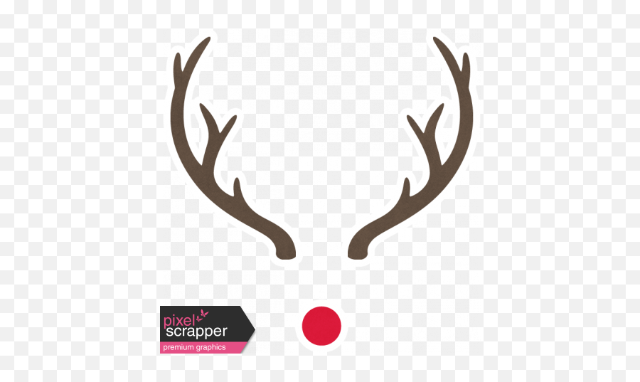 Christmas Daysticker Rudolph Graphic By Sharon - Dewi Stolp Dot Png,Rudolph Nose Png