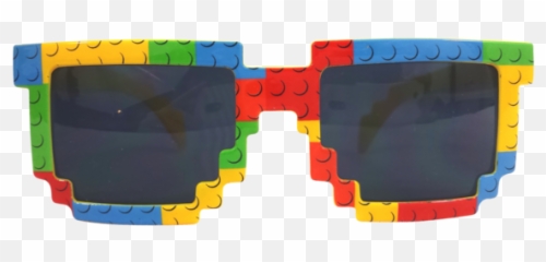 Kids Children 8 - Bit Pixel Sunglasses Pixelated Glasses Boys Block Girls Party Pink Lentes De Fiesta Png