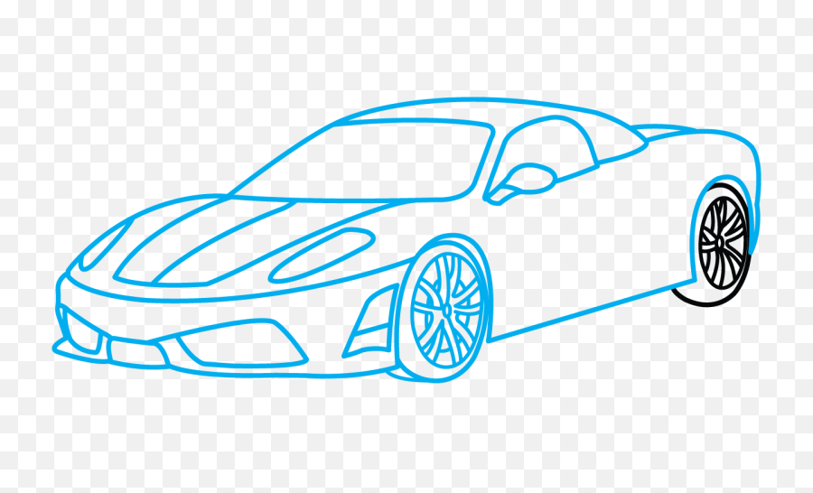 Car Drawing Transparent Png Image - Draw Sports Car Easy,Car Drawing Png