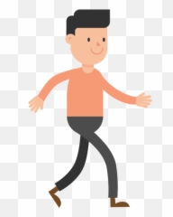 Man Walking Cartoon Vector - Transparent Man Walking Clipart Png,Png Animation