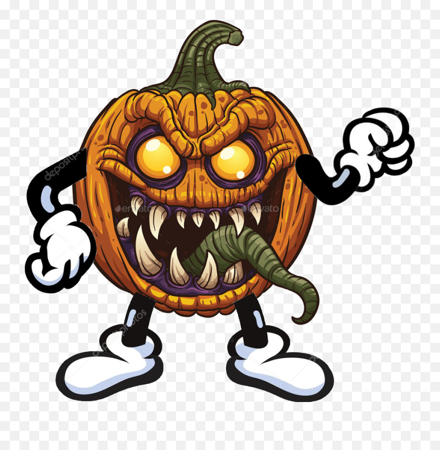 Download Halloween Fondo De Pantalla Called Calabaza Monster - Halloween Scary Pumpkin Cartoon Png,Calabaza Png