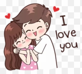 Romantic Couple Stickers - Cute Love png