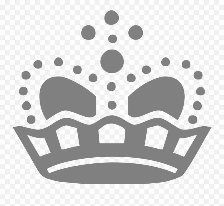 Couronne Gris Fond Transparent Png - Gratuitcom Crown Emblem Png,Icon Gratuites Libres De Droit