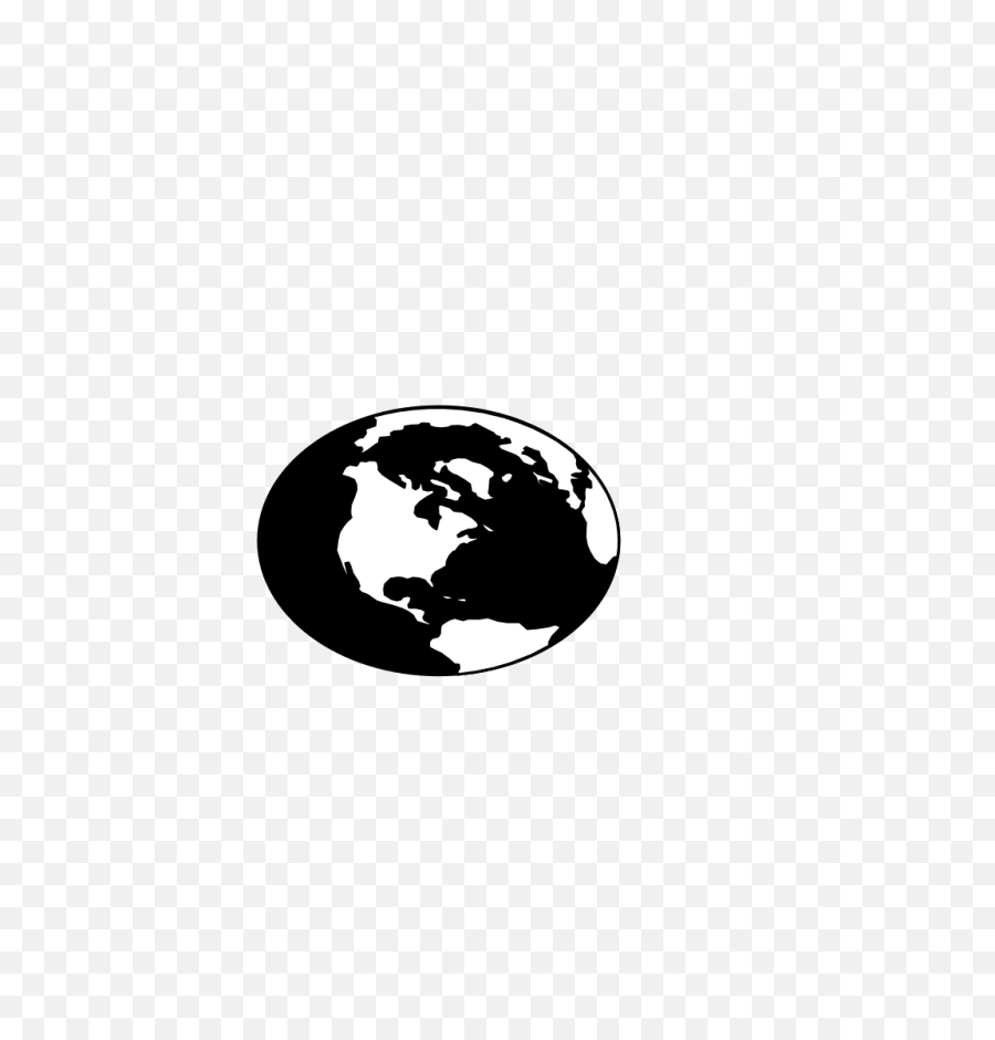 Globe Black And White Clipart 2 - World Black And White Png,Globe Silhouette Png