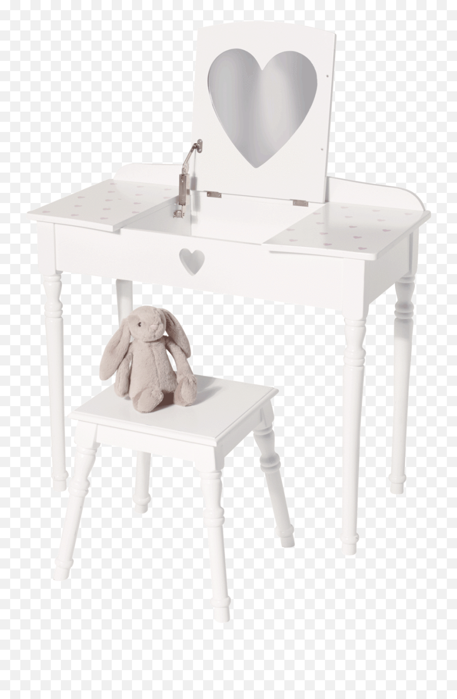 Sweetheart Dressing Table Whitepink Hearts Full Size Png - Kitchen Dining Room Table,Pink Hearts Png