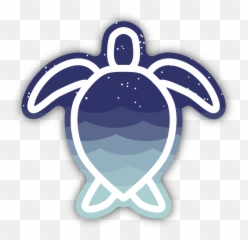 Blue Sea Turtle Sticker - Loggerhead png