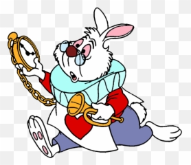 White Rabbit Running With Watch - Drawing Rabbit From Alice In Wonderland Png,White Rabbit Png