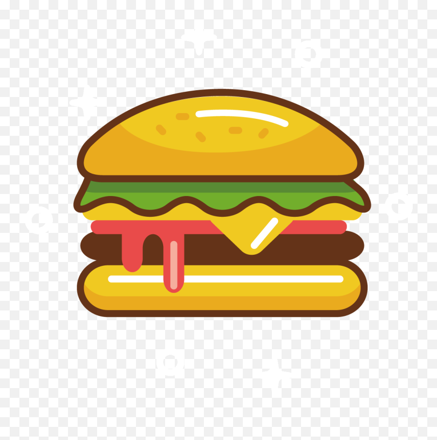 Hamburger Fast Cheeseburger Clip - Clip Art Burger Cartoons Png,Hamburguesa Png