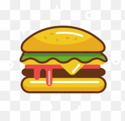 Hamburger Fast Cheeseburger Clip - Clip Art Burger Cartoons Png,Hamburguesa Png