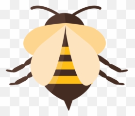 Bee Sting Stripe Wing Wasp Flat - Bee Stinger Png,Sting Png