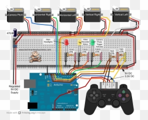 Ps2 Controller Arduino And Servo - Arduino Game Controller Wiring Diagram Png,Ps2 Controller Png