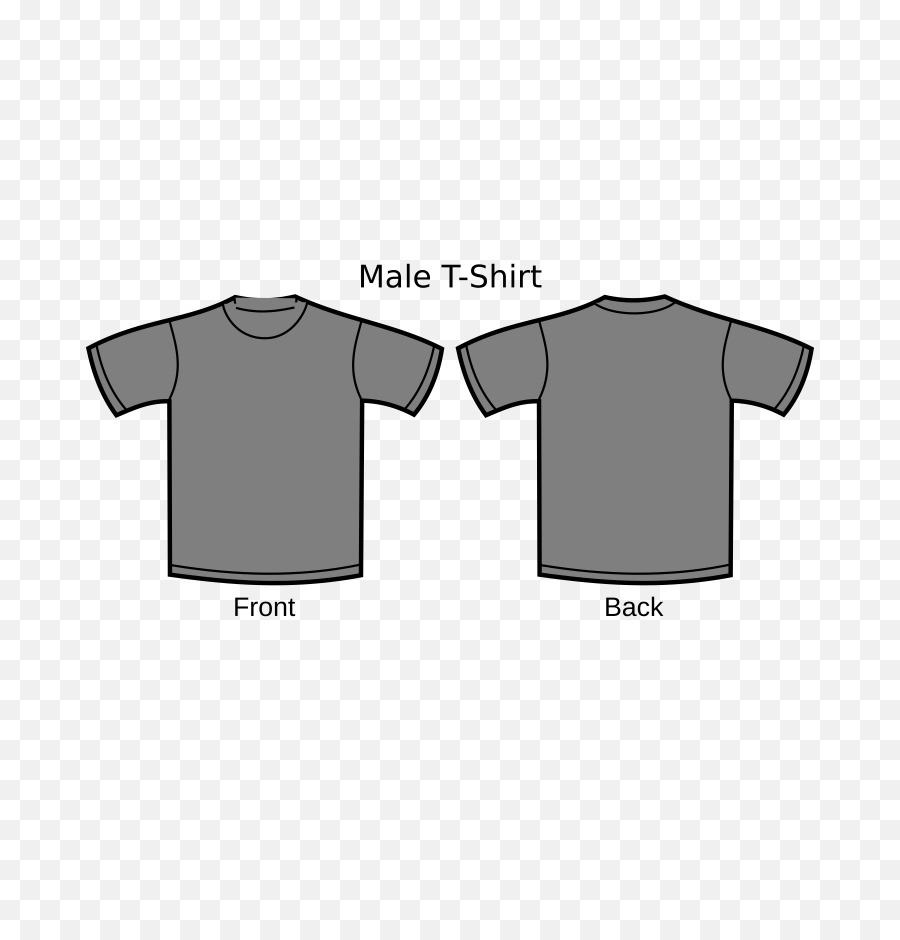 Grey T Shirt Template Png Image - Grey T Shirt Template,Black T Shirt Template Png