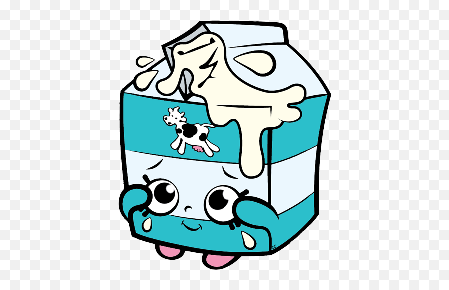 Shopkins Spilt Milk Coloring Pages - Kids Milk Cartoon Png,Milk Clipart Png