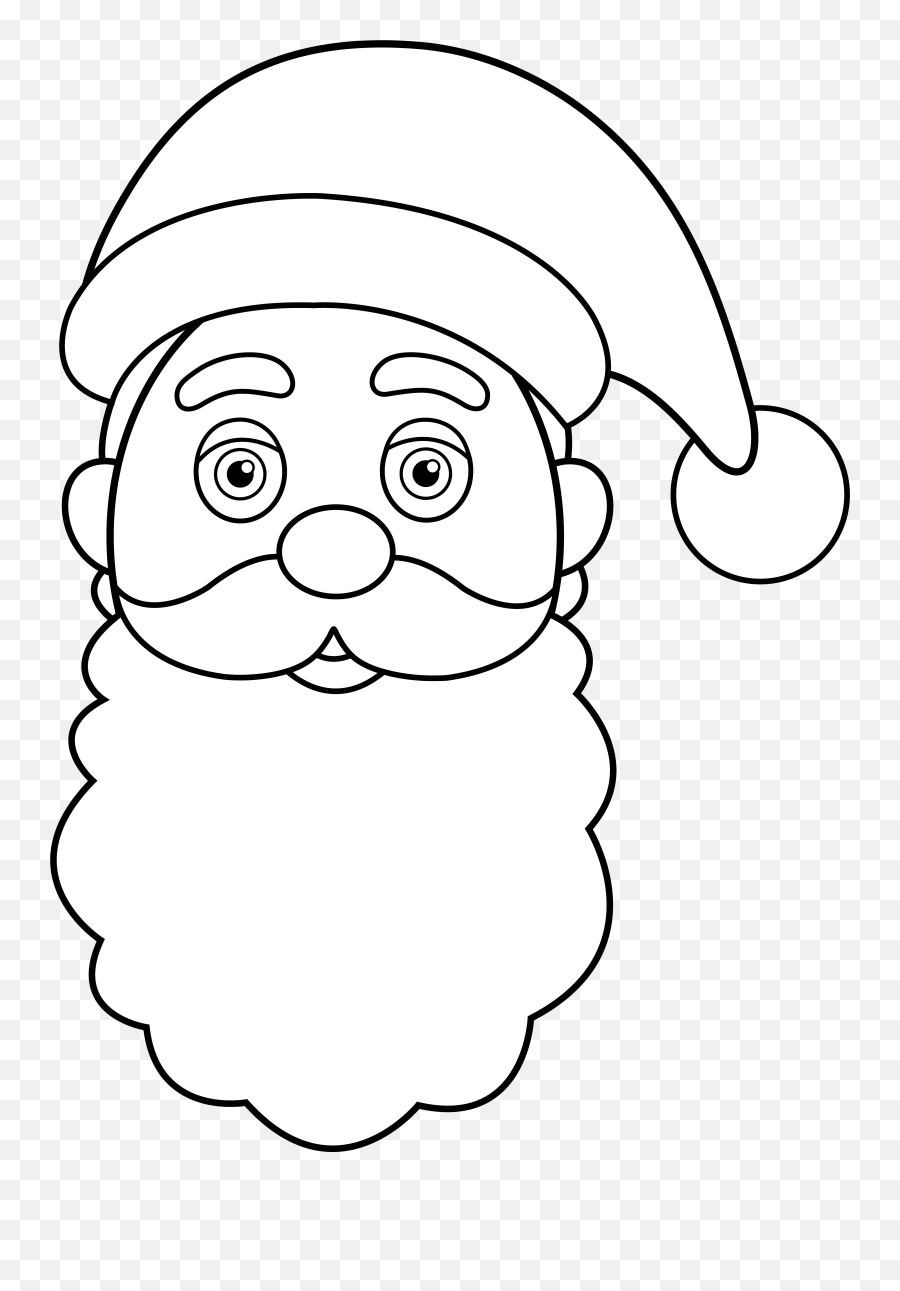 Free Santa Face Picture Download - Santa Claus Pencil Drawing Png,Santa Face Png