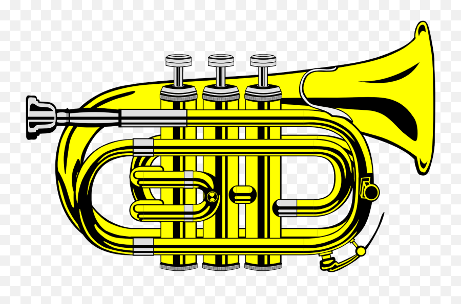 Trumpet Music Brass - Free Vector Graphic On Pixabay Trumpet Clipart Black And White Png,Trumpet Png