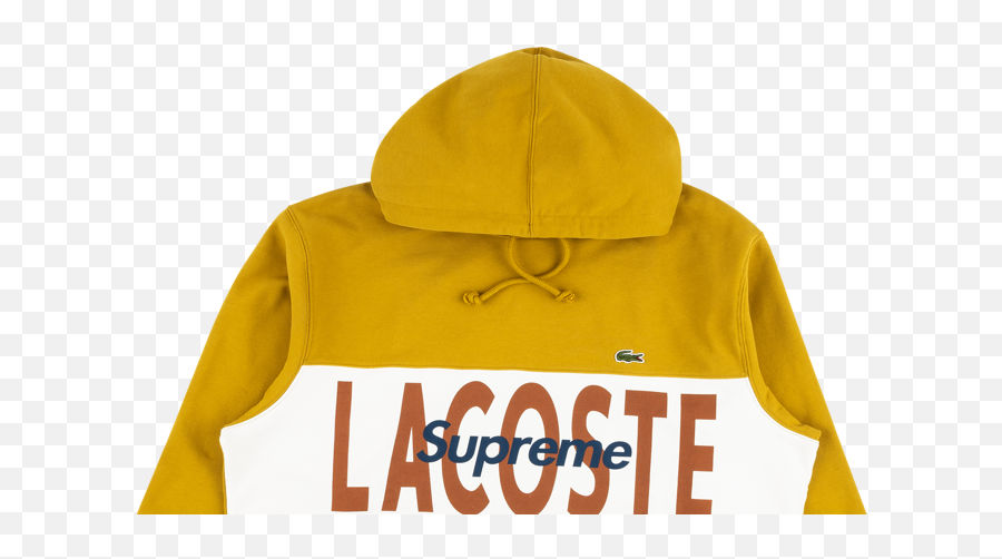 Supreme Lacoste Logo Panel Hoodie Fw 19 - Su8102 Png,Lacoste Logo Png