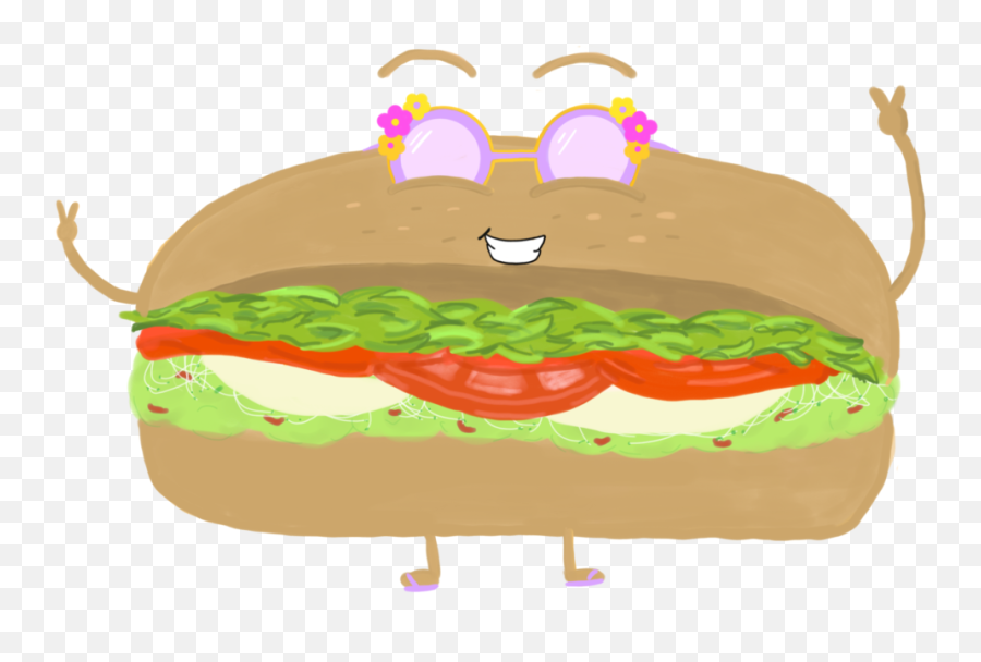 Veggie Delite - Miliou0027s Sandwiches Illustration Png,Sandwich Transparent