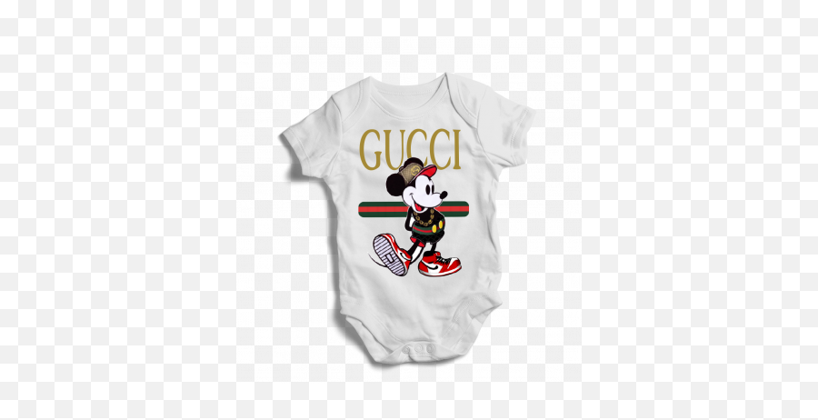 Gucci Mickey Mouse Baby Bodysuit - Gucci Baby Onesie Png,Baby