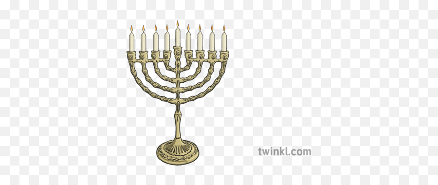 Hanukkah Menorah Illustration - Twinkl Hanukkah Poster Png,Menorah Png