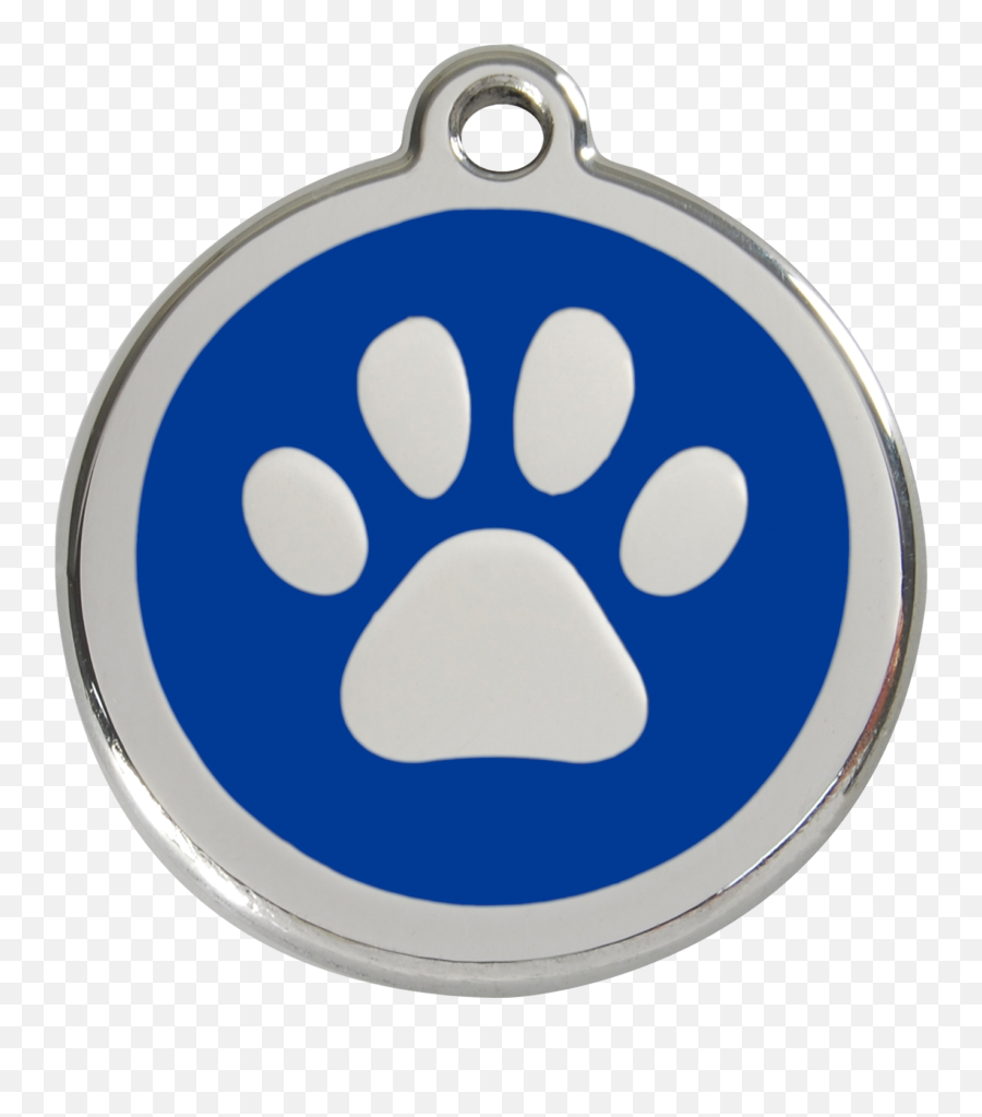 Red Dingo Enamel Tag Paw Print Dark Blue 01 - Ppdb 1ppns 1ppnm 1ppnl Dog Tag Paw Png,Paw Print Logo