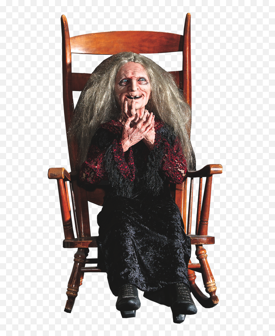 Creepy Smile Png - Witch Sitting In Rocking Chair Clipart,Creepy Smile Png