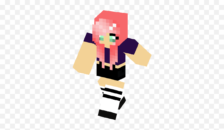 Pink Hair Hipster Skin - Minecraft Skins Png Pink Hair,Pink Hair Png