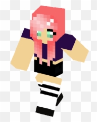 Pink Hair Hipster Skin - Minecraft Skins Png