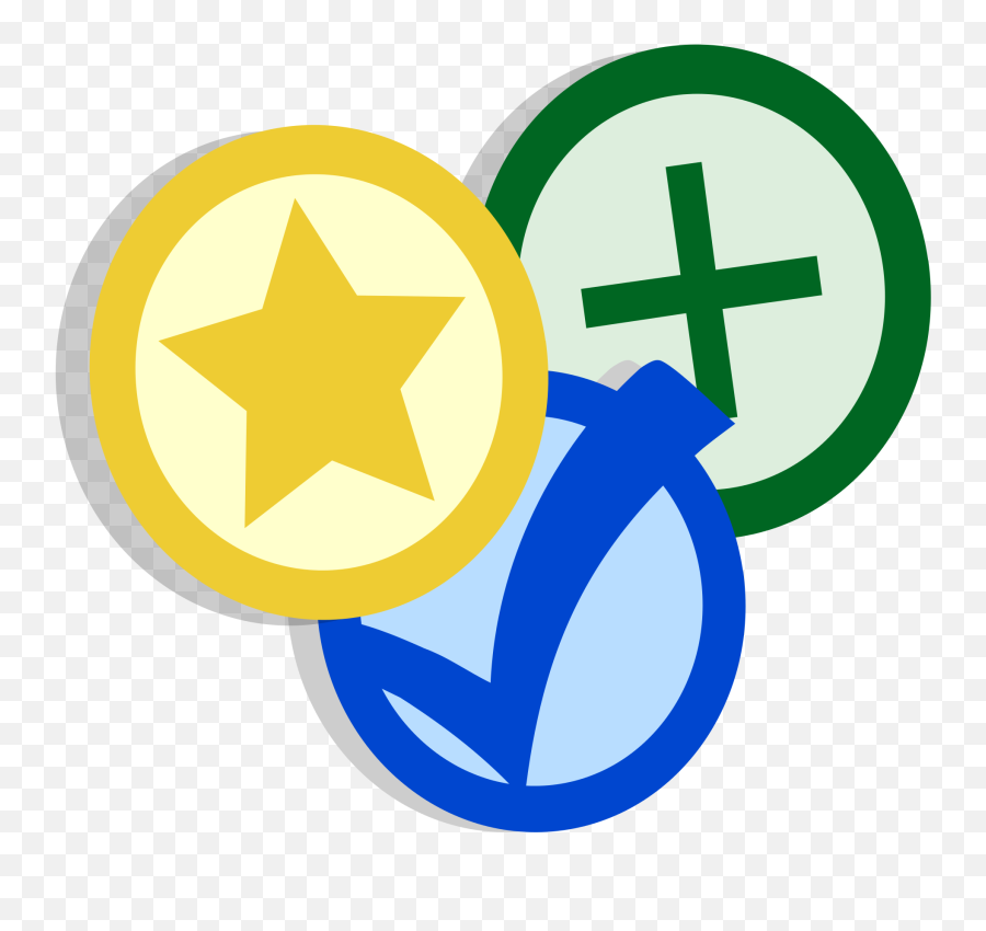 Fileyellow Star Blue Check Green Plussvg - Wikipedia Portable Network Graphics Png,Yellow Star Png