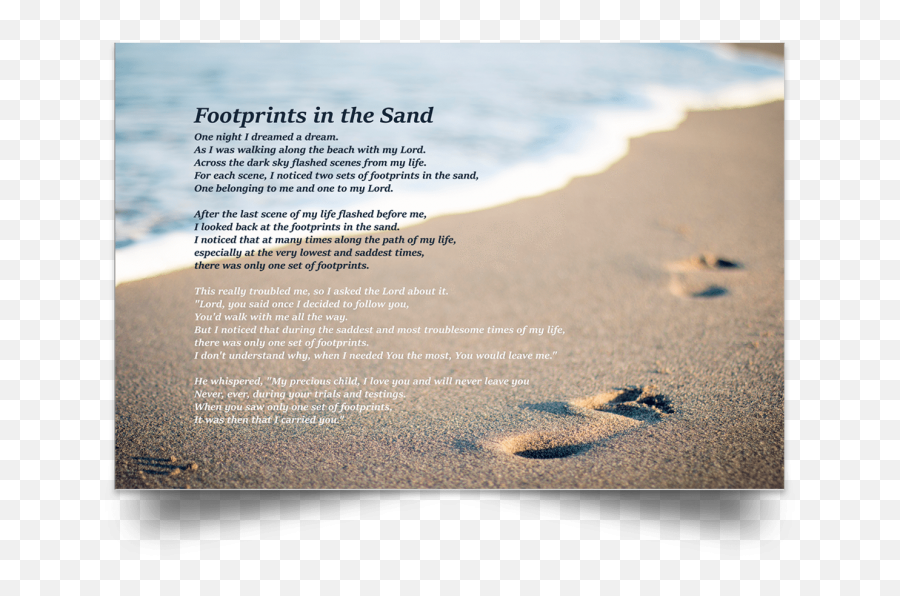 footprints in the sand clipart