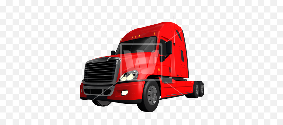 Red Modern Semi Truck Png