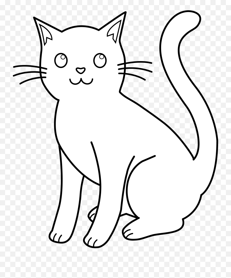 Cat Black And White Colors Ideas - Cat Clipart Black And White Png,Cat Clipart Transparent