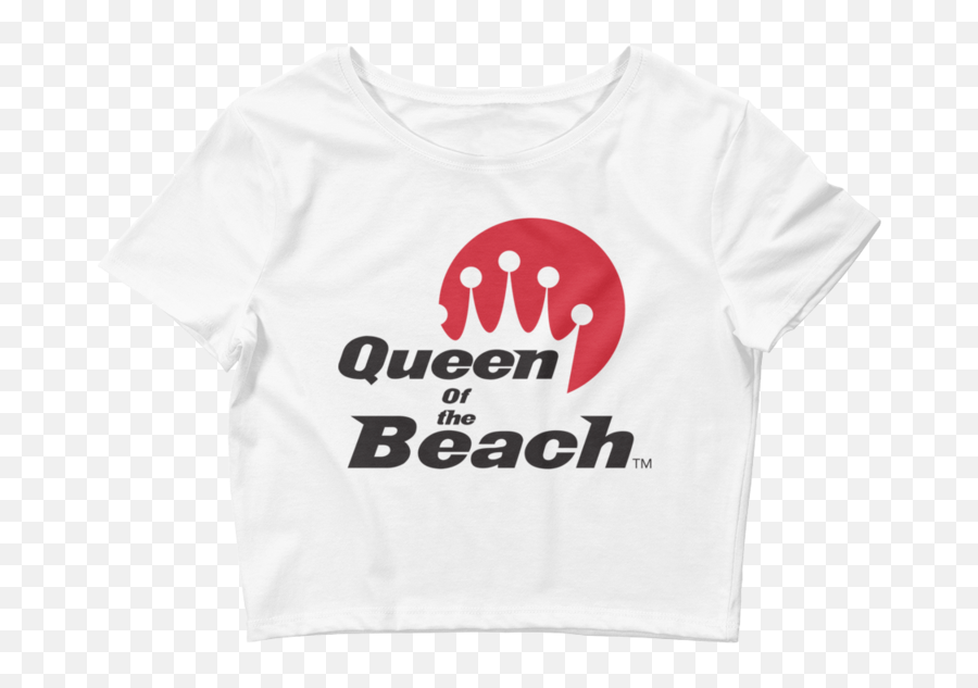 Queen Of The Beach Stack Logo Crop Tee - Short Sleeve Png,Logo Queen