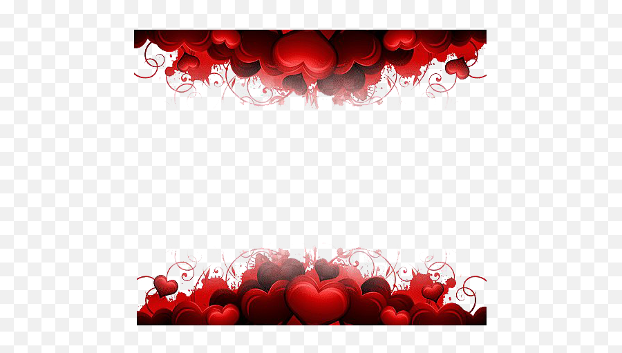 Valentines Day Border Png Hd Image All - Red Heart Border Design,Valentines Day Border Png