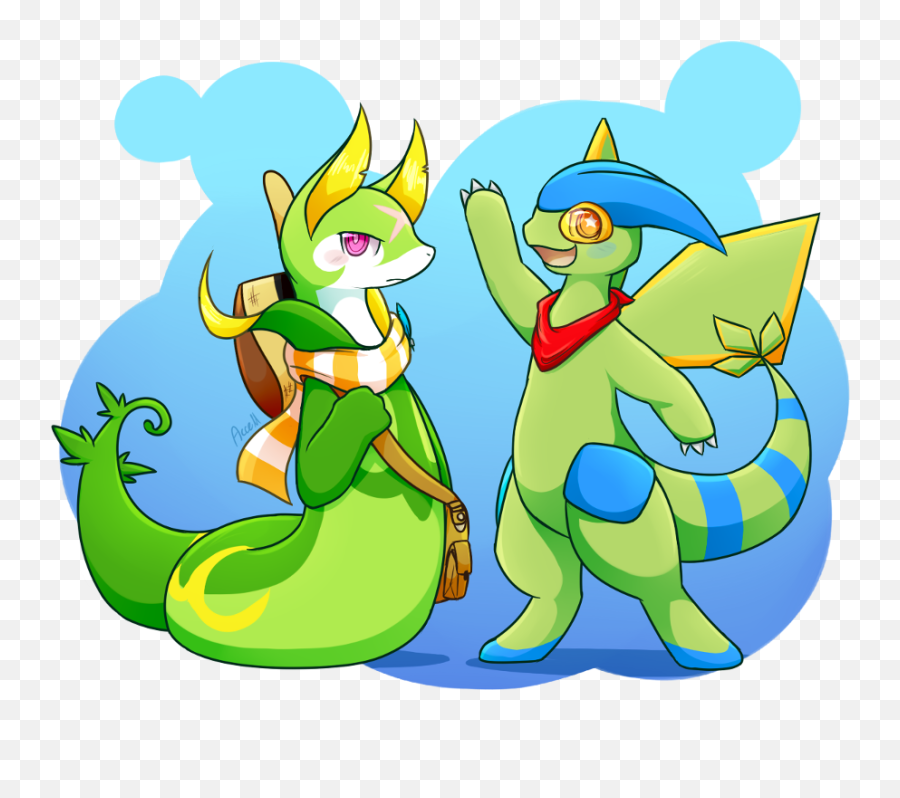 Serperior And Flygon - Fictional Character Png,Flygon Png