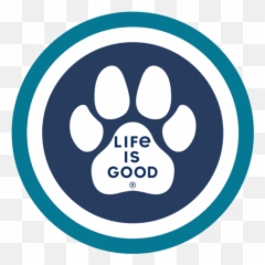 Paw Print Circle Sticker By Life Is Good - O Kan Do Png,Blue Paw Print Logos