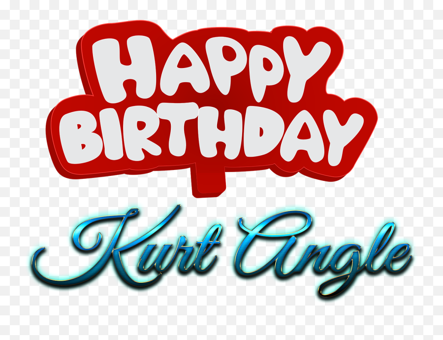 Kurt Angle Happy Birthday Name Logo Png